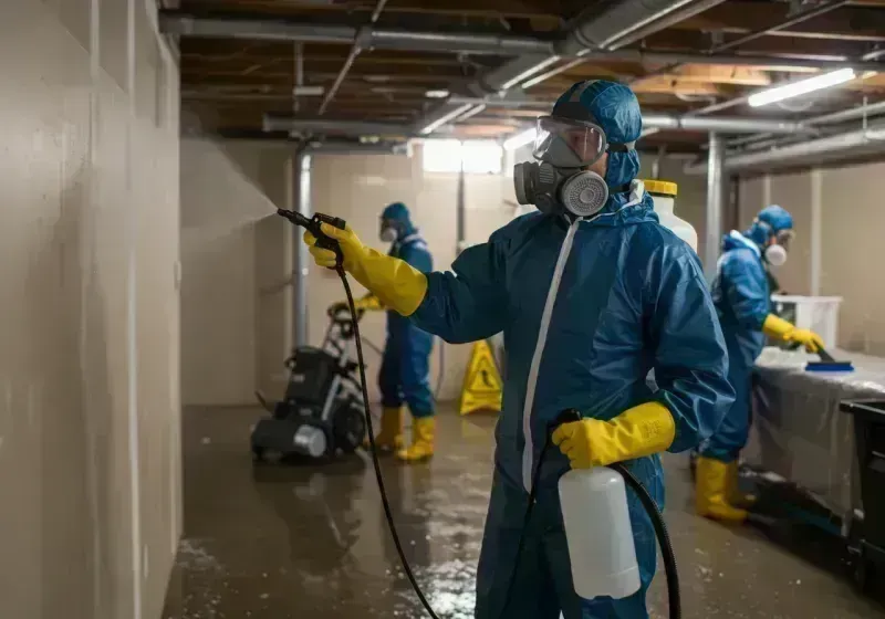 Basement Sanitization and Antimicrobial Treatment process in Newark, IL